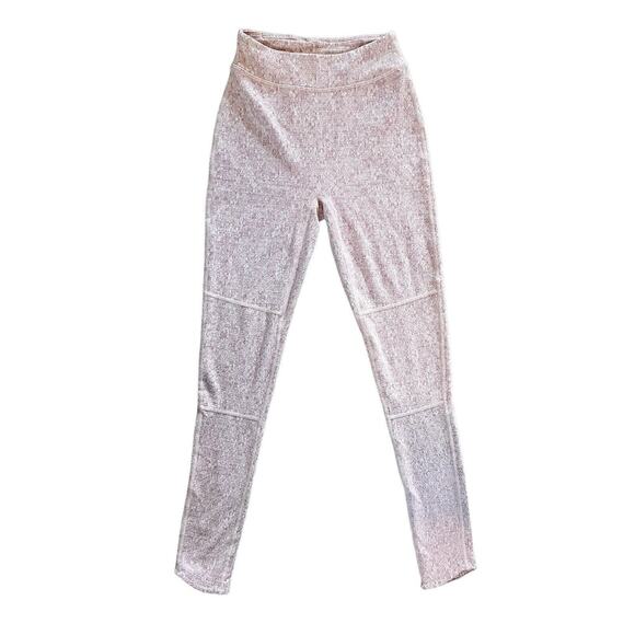 NWT GYMSHARK Compression Fit Fleur Texture Leggings Dusky Pink Marl Workout XS - Picture 1 of 9